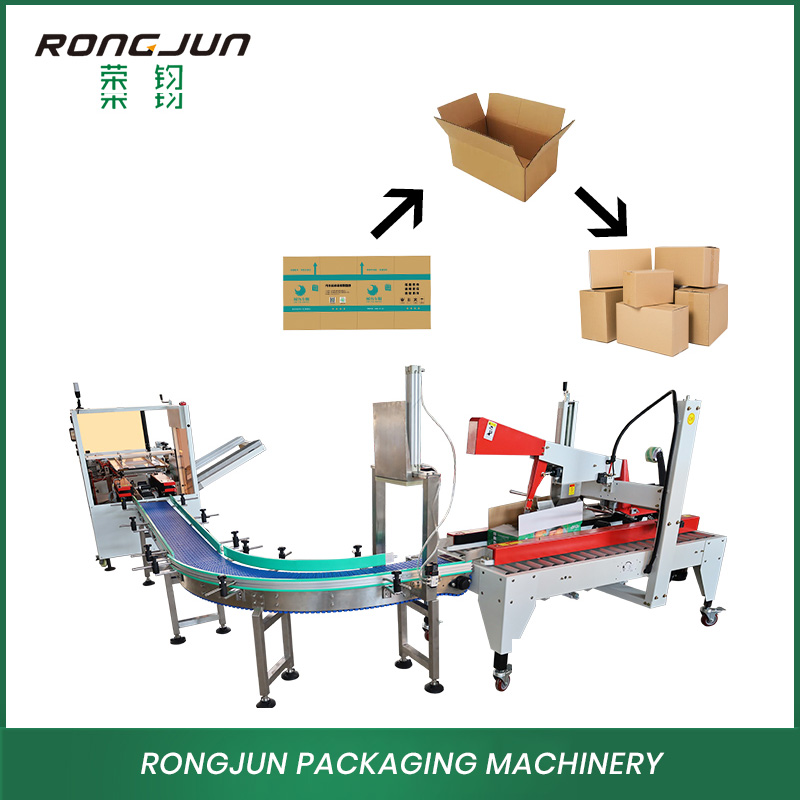 Unpacking and sealing line